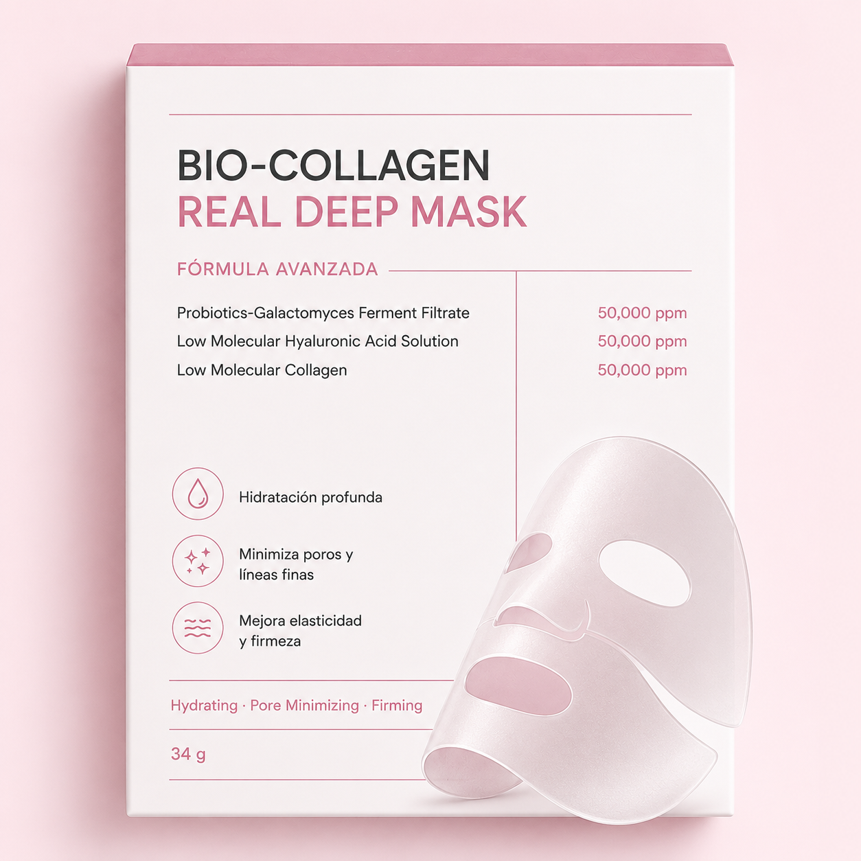 Mascarilla de biocolageno