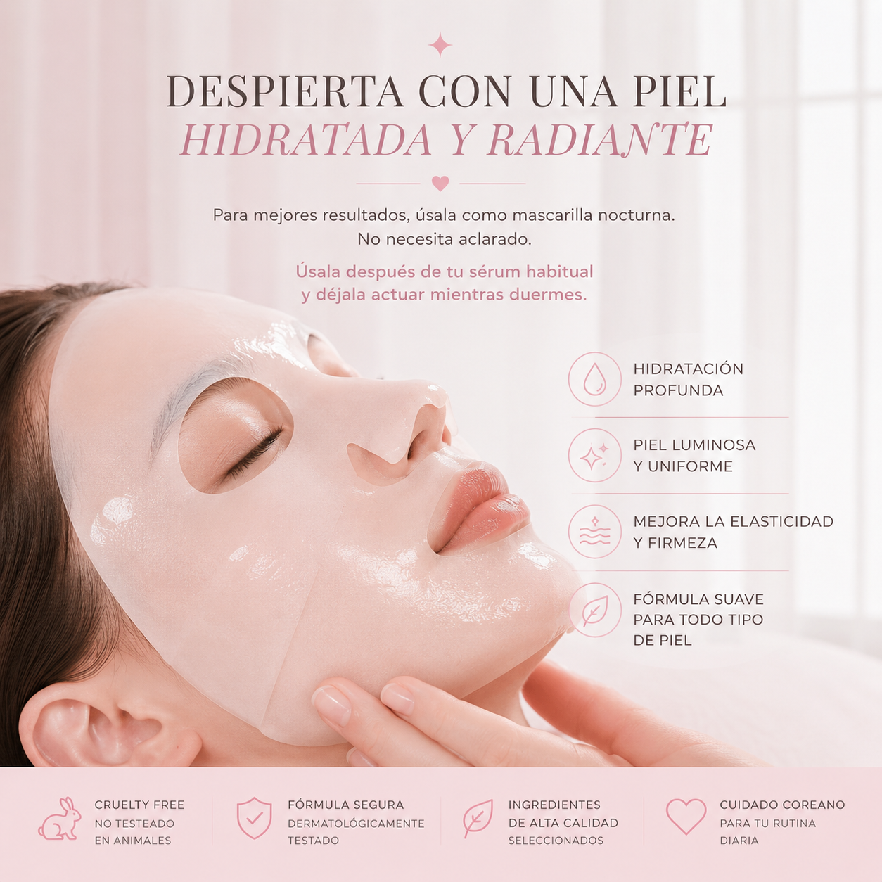 Mascarilla de biocolageno