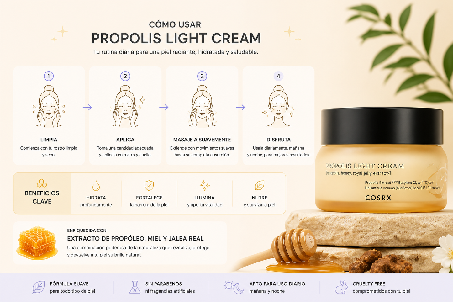 Crema hidratante de caracol Éclisse